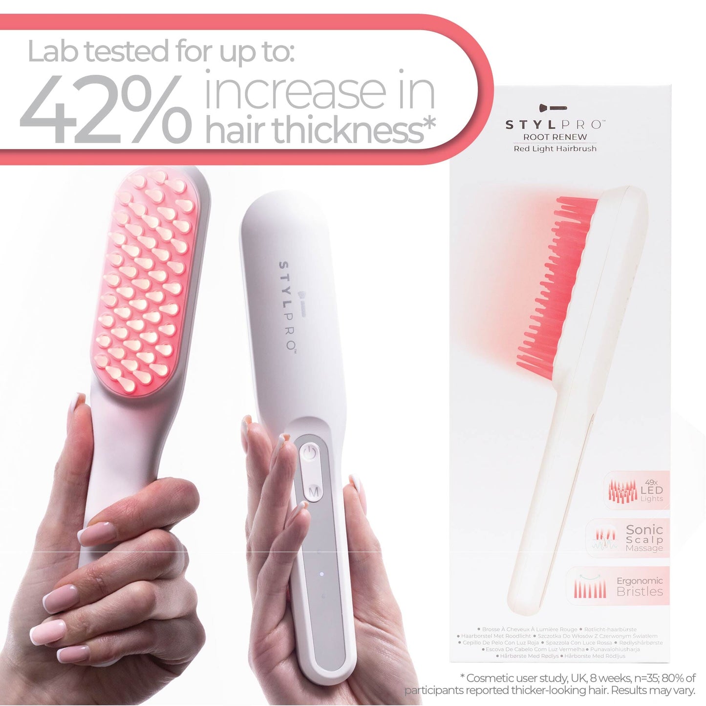 Root Renew Red Light Hairbrush