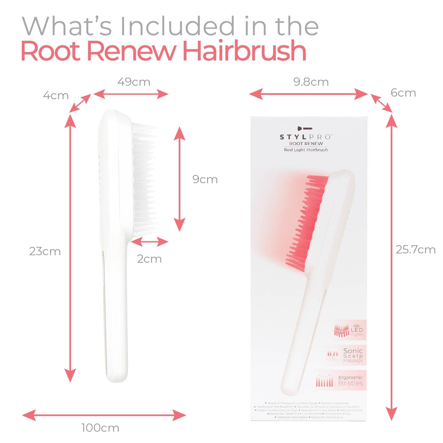 Root Renew Red Light Hairbrush